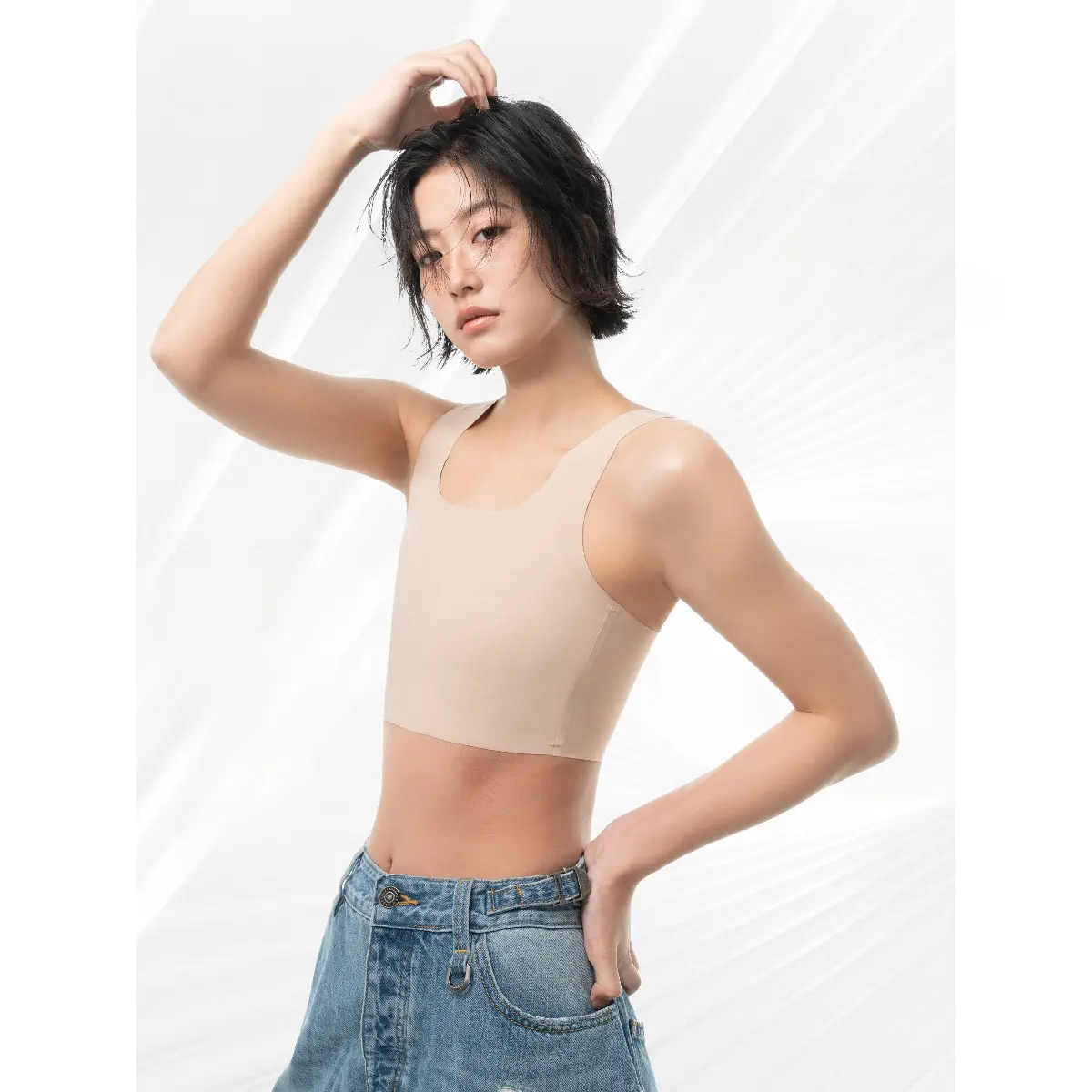 Seamless Chest Shaping Underwear, Big Busts Look Smaller, Bandage Vest, Sports Shockproof, Student Cosplay Chest Shaper, Flat Chest Magic Tool