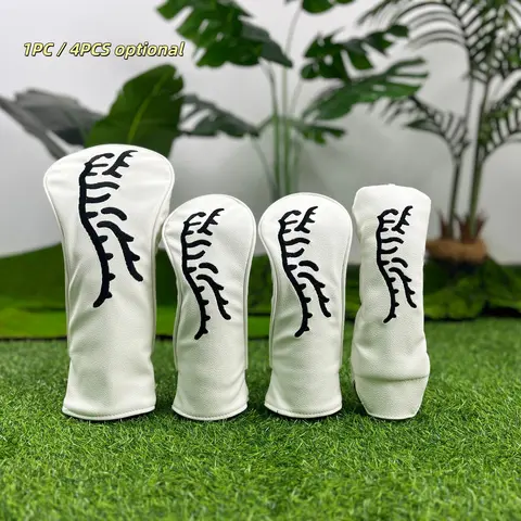 Abstract Tiger Pattern Golf Club Head Cover, 1PC / 4PCS Durable & Waterproof Golf Club Protection Cover, Golf Accessories for Men & Women