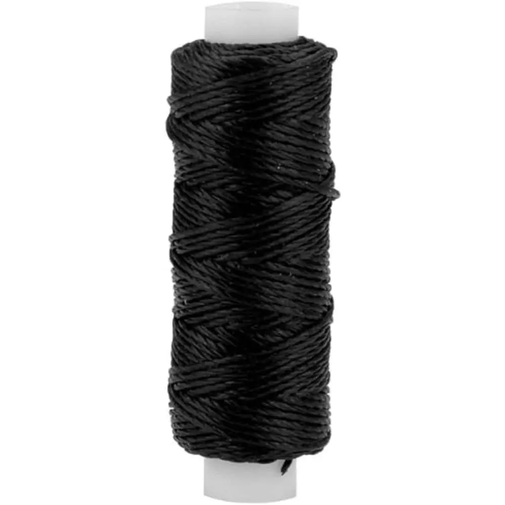 Waxed Nylon Thread 25 yds. (22.9 m) (Black)