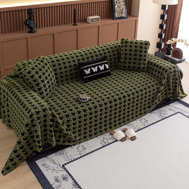 Geometric Pattern Sofa Cover, 1 Count Soft Comfortable Washable Sofa Slipcover, Dustproof Couch Protector, Universal Sofa Protector, Dustproof Sofa Protector for Home Living Room Bedroom Hotel Dormitory, Elastic Sofa Slipcover, Sofa Couch Covers