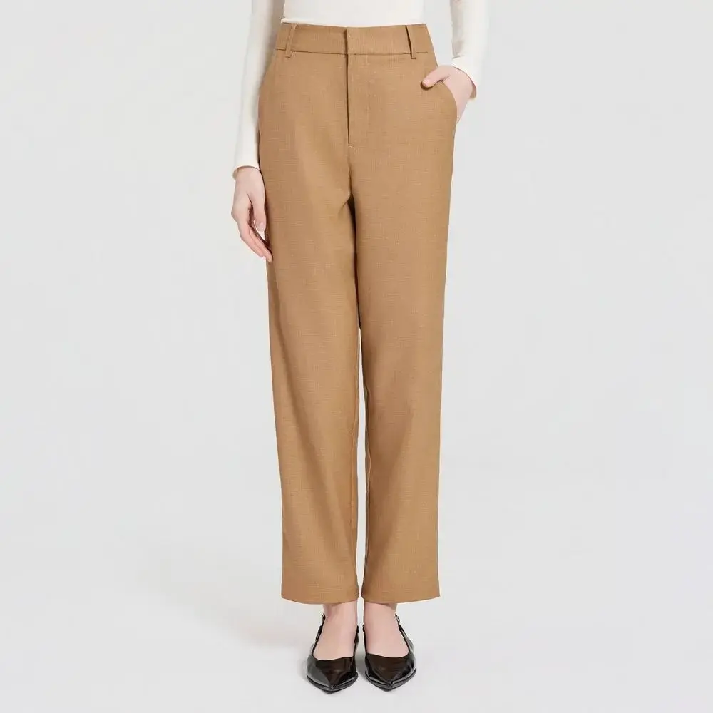 Women's Mid-Rise Tapered Leg Suit Trousers - A