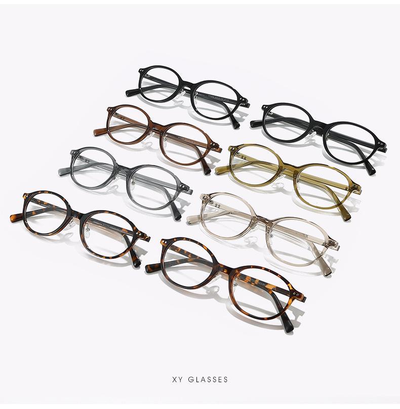 2026 New Oval Glasses Frame TR90 Anti Blue Light GlassesLeopard Small Size Korean Styles Ins Fashion Eyeglasses Frames