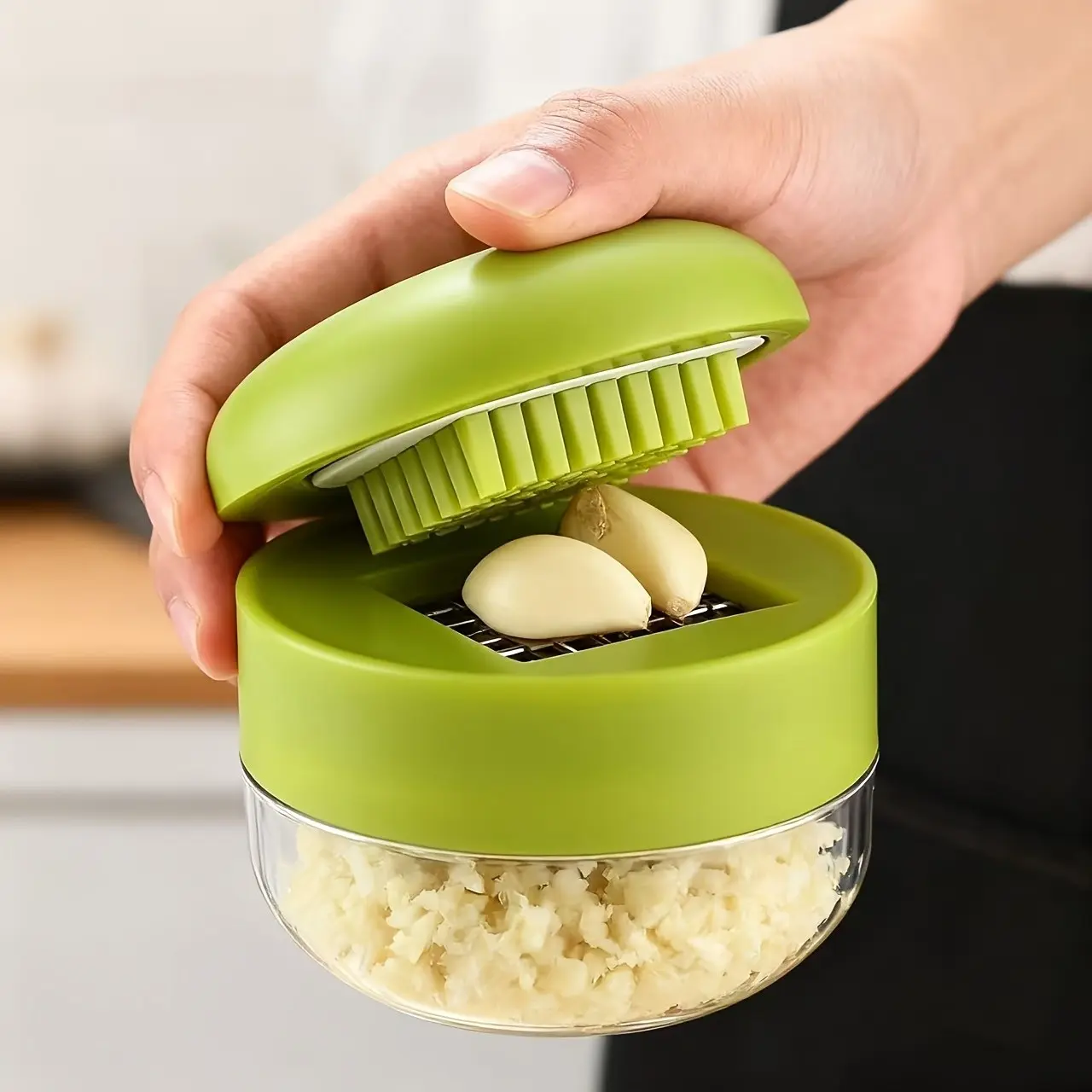 Mini Garlic Press, Stainless Steel Aromatic Grater, Mini Garlic Mincer, Garlic Squeezer, Kitchen Tool, Food Processor Accessory