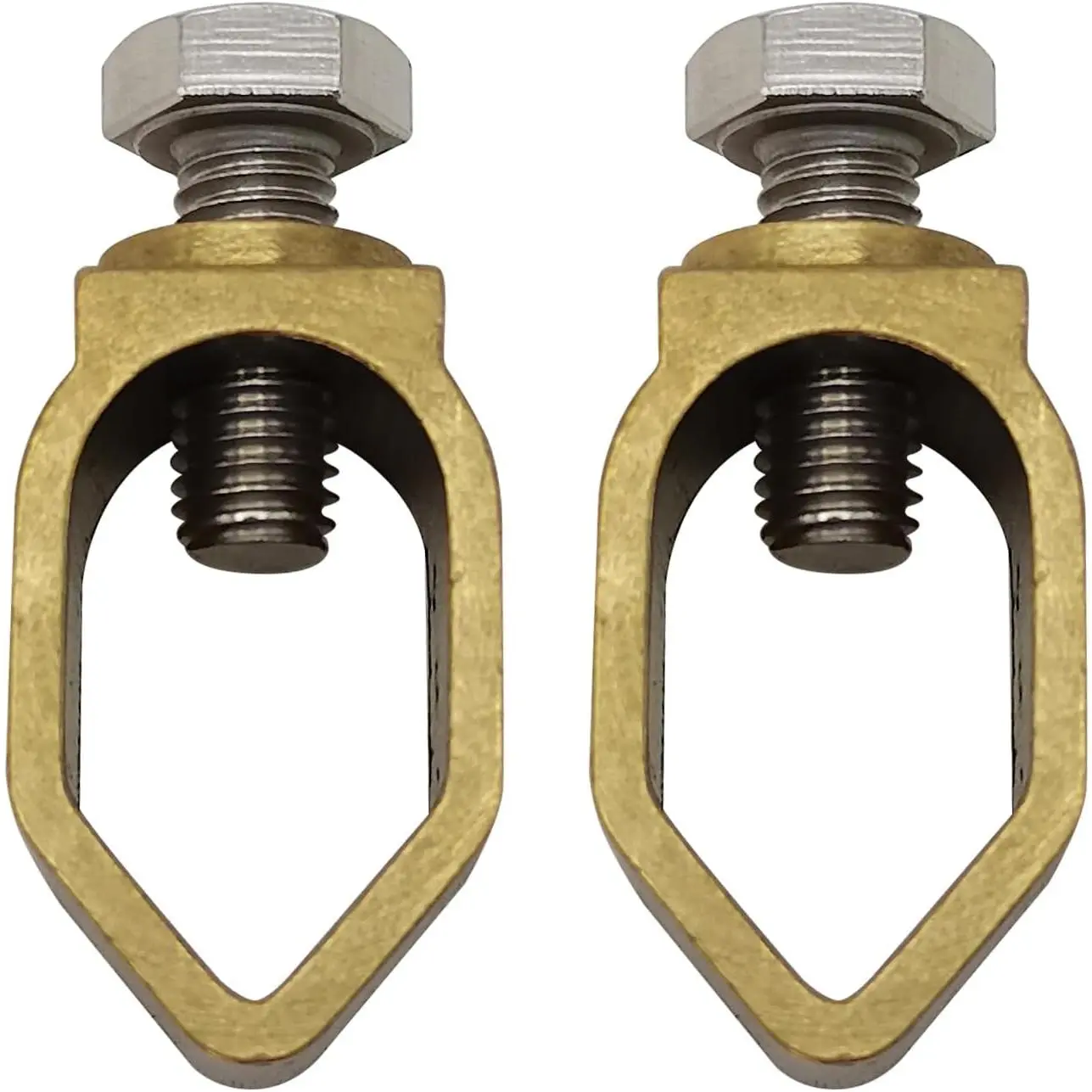 Copper Ground Rod Clamps Grounding Clamp Direct Burial 5/8 inch (2, Copper Alloy Clamp 5/8'')