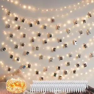 100 LED 50 Photo Clips String Lights Holder 33FT Starry Fairy Lights for Hanging Pictures Cards Memos USB Powered with Switch Perfect for Bedroom Wedding Dorm Christmas Decor (Warm White)fidget toys