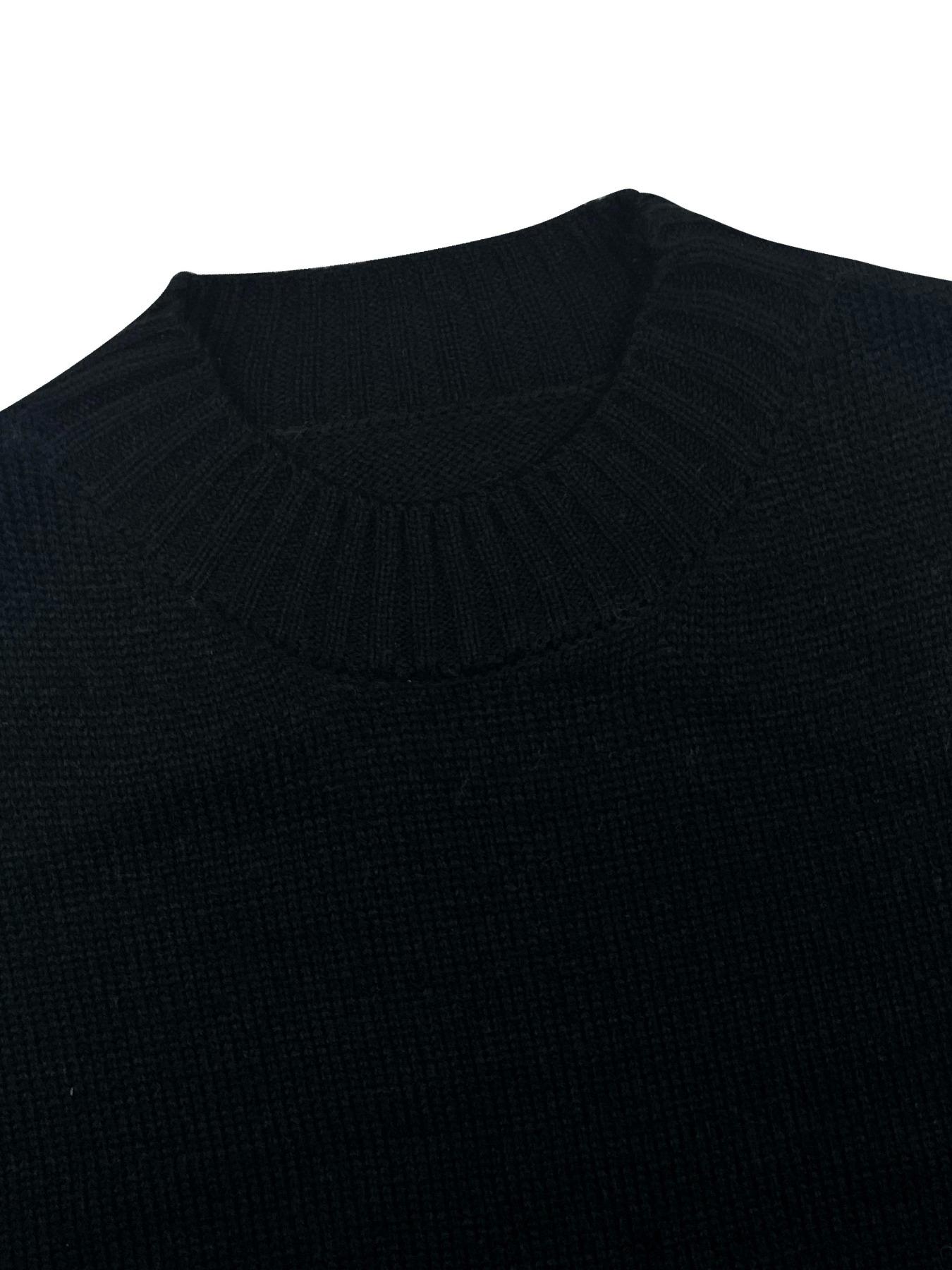 Women's Striped Patchwork Print Batwing Sleeve Split Hem Sweater, Casual Long Sleeve Mock Neck Jumper for Fall & Winter, Fashion Ladies' Knitwear for Daily Wear, Knit Pullover Top