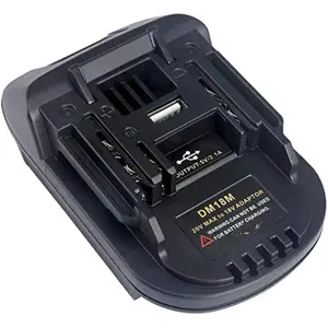 DM18M Battery Converter Adapter for Makita Milwaukee Dewalt Lithium High Capacity USB Charging Adapter Compatible with DCB200 DCB204 DCB206