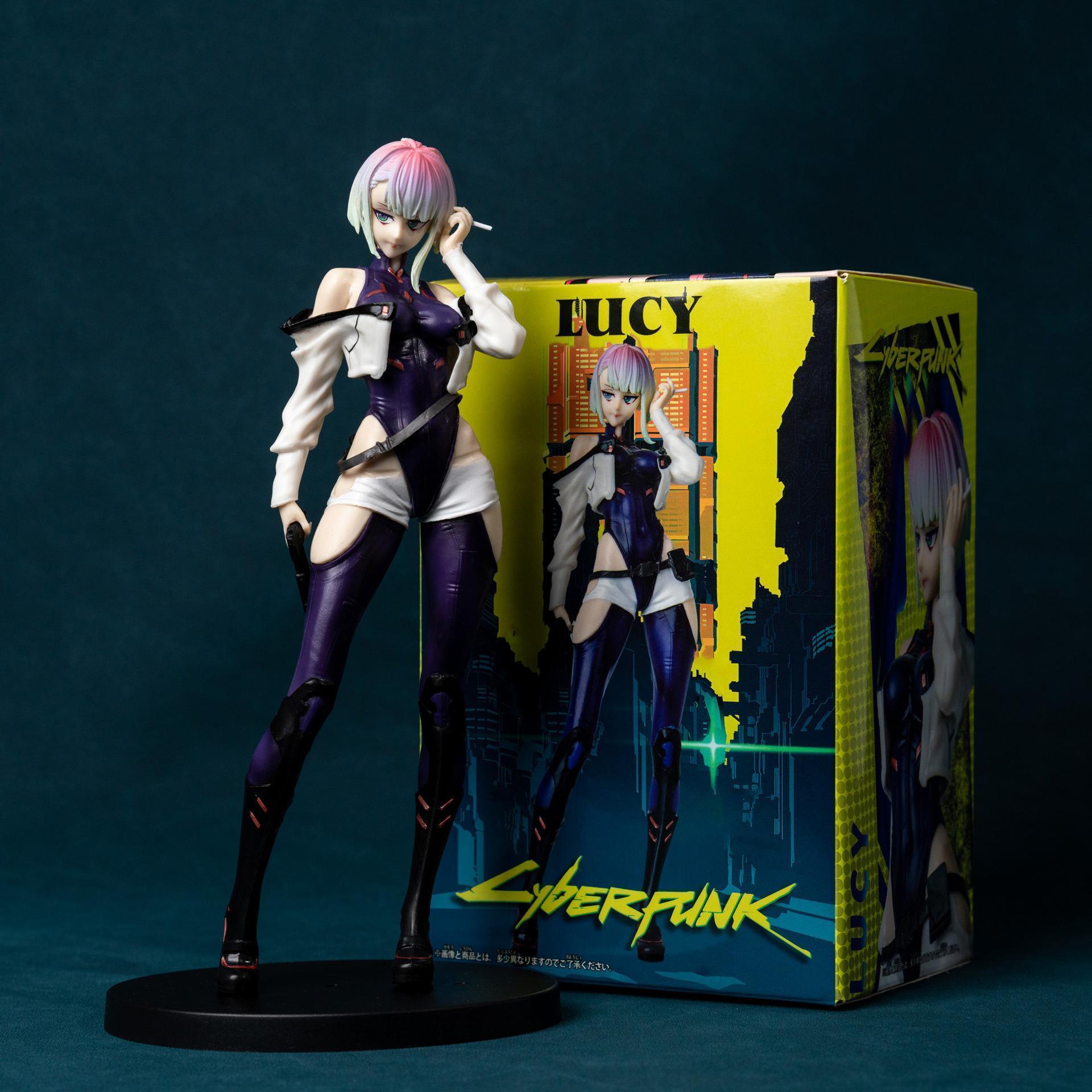 Anime Game Cyberpunk: Edgerunners Rebecca Figure Standing Model Toy Birthday Gift Collection Aciton Figure Desk Decoration Gift