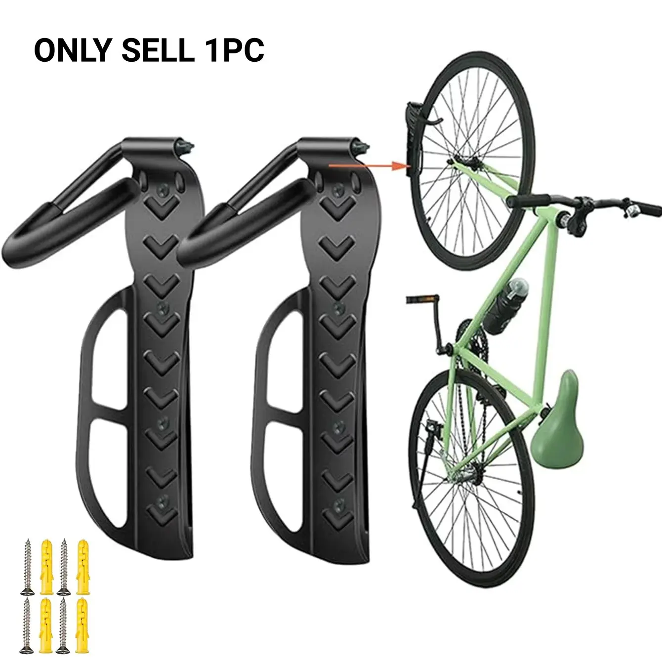 Bicycle Wall Fixing Hook, Bicycle Display Stand, Suitable for All Mountain Bikes and Folding Bikes, Sturdy and Durable, Essential for Bicycle Shops, Folding Bike Accessories