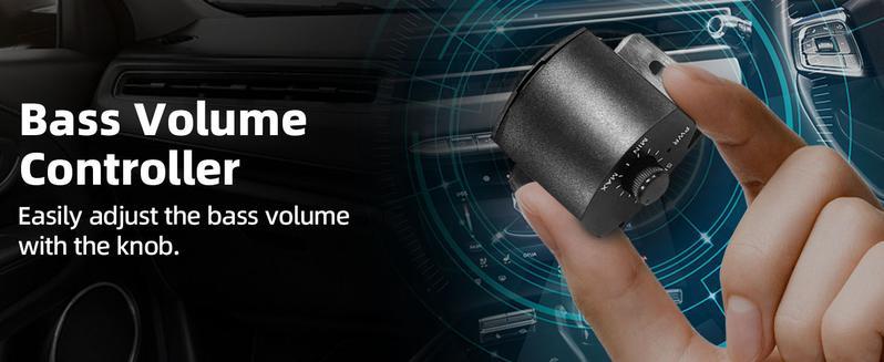 2025 1200W 10"Slim Car Underseat Bicycle stereoSubwooferFree shipping and Amp Package with Ambient Light, Individual Control for Low Pass/Gain/Boost Bass, High output surround vibration bass without distortion for Truck