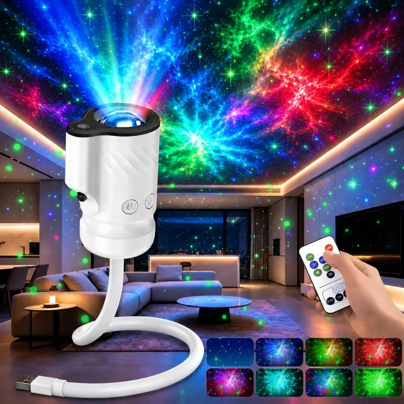 Star Projector for Bedroom, Galaxy Nebula Night Light Projector, USB Powered LED Starry Sky Projector for Kids Teens Adults, Bedroom Decor and Gifts, Ceiling Projector