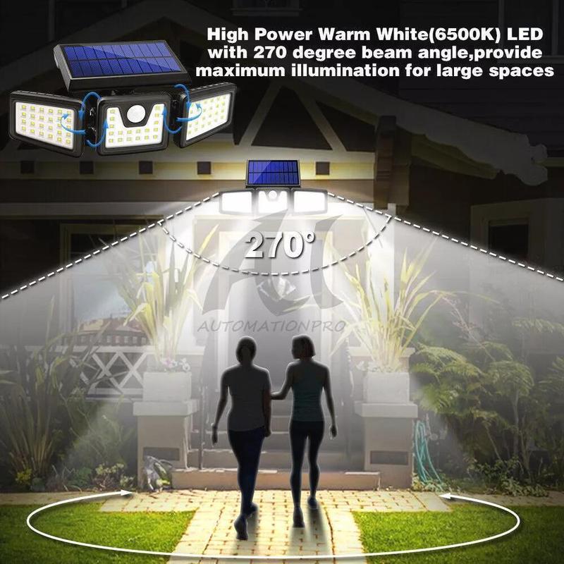 2 Pack Multi Purpose Solar Lights Outdoor Motion Sensor IP65 Waterproof Security Lamp with LED for Wall Fence Pathway Installation Yard Lighting