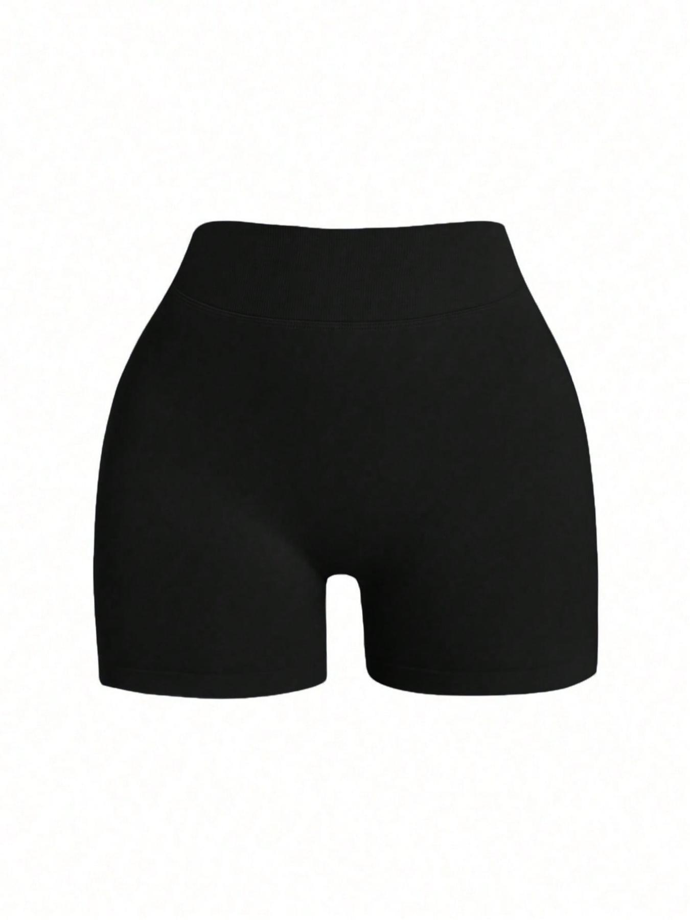 Women's Solid Color Gym Shorts, Running Yoga Shorts, Breathable Comfortable Skinny Shorts for Yoga Gym Workout, Ladies Sportswear for All Seasons