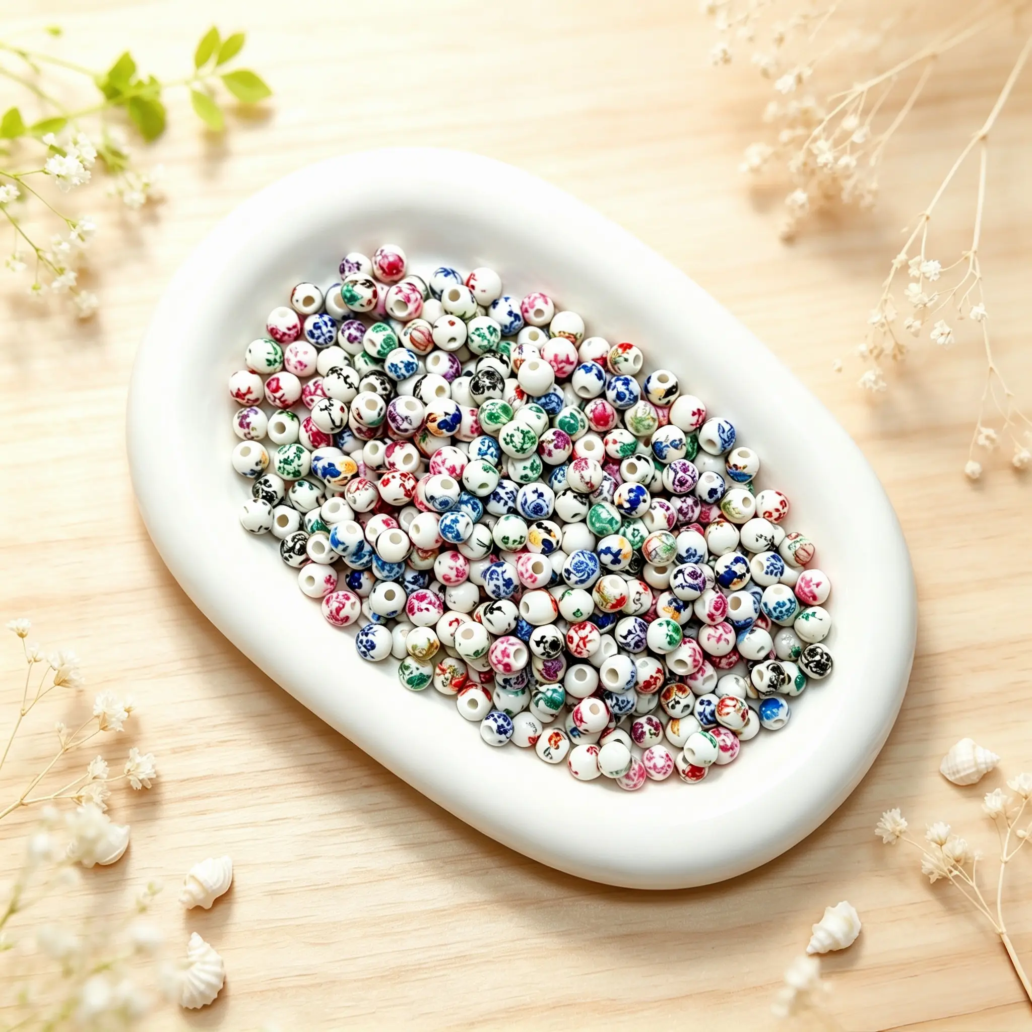 【NEW】Pastel Garden Ceramic Beads 【NEW】Pastel Garden Ceramic Beads