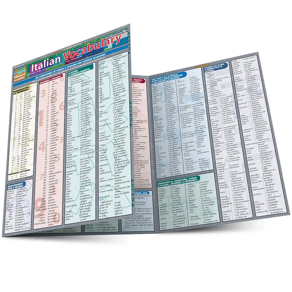 Italian Vocabulary: QuickStudy Laminated Reference Guide (QuickStudy Academic)