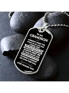 A gift for my grandson. This stainless steel pendant necklace is a masterpiece. It's suitable for both men and women as a Birthday Gift Jewelry, Christmas, or anniversary gift. It's also great for Thanksgiving, Valentine's Day, and graduation day.