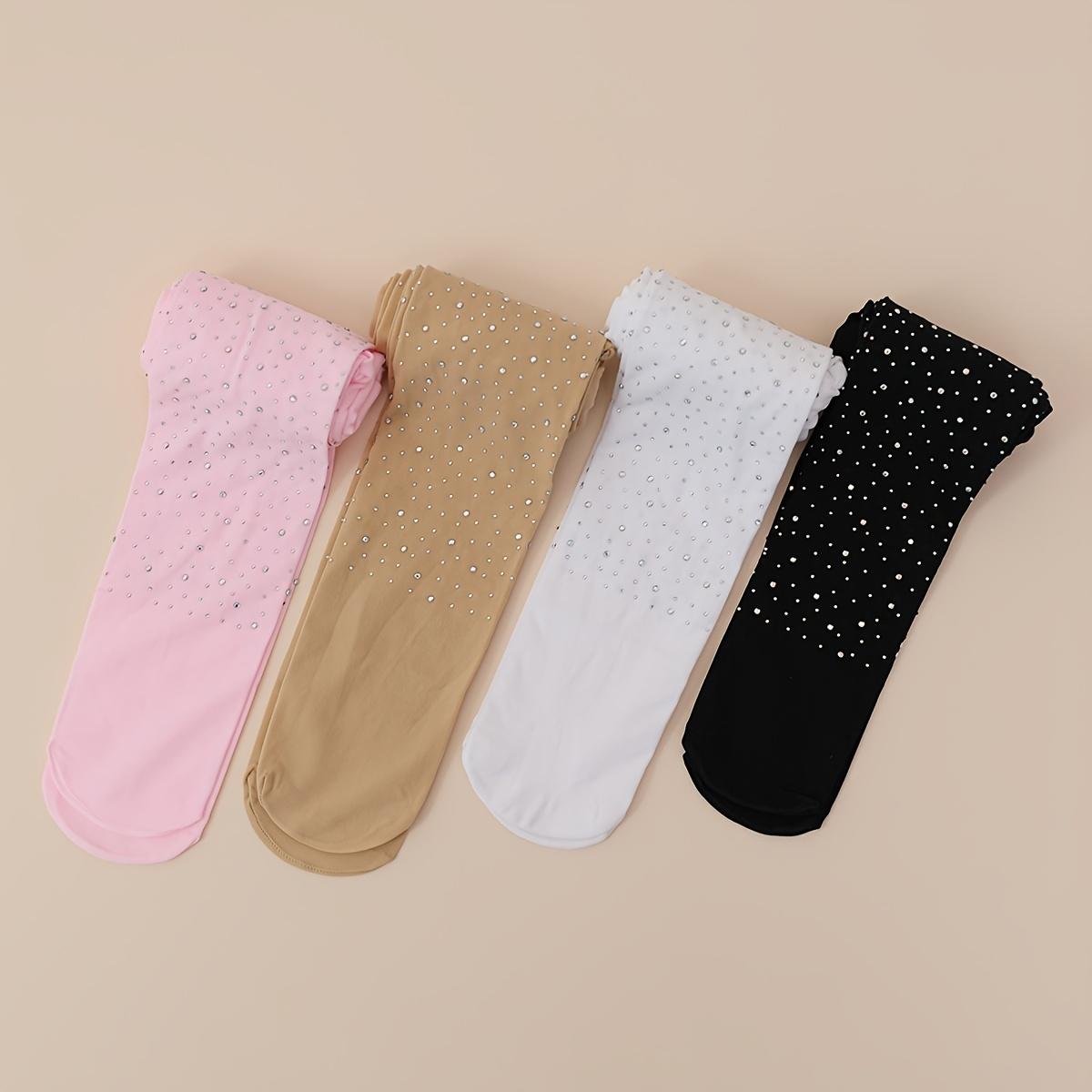 4-Pack Girls' Rhinestone Tights