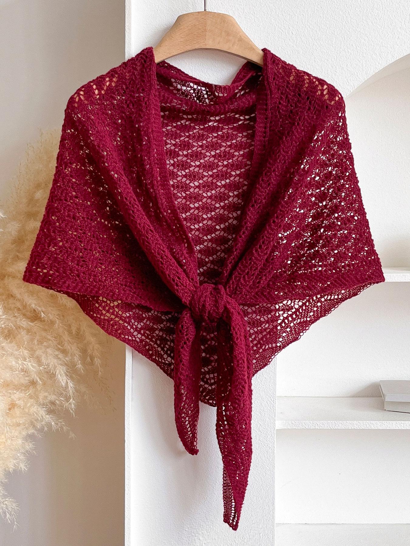 Elegant Women's Plain Triangle Shawl, Soft Comfortable Fashion Accessory, All-Season Wear, Versatile Daily Use, Stylish Casual Wrap