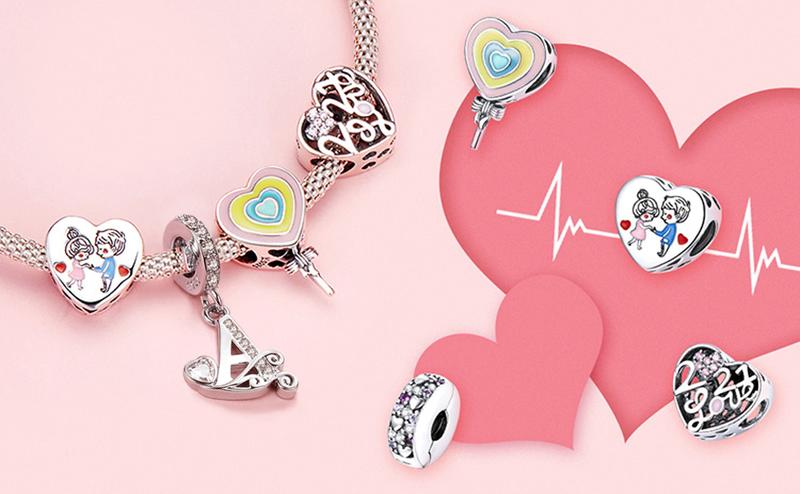 Silver Letter Charm Fit for Pandora Charms Bracelet Alphabet Initial Dangle Charms Beads Jewelry Gifts for Women