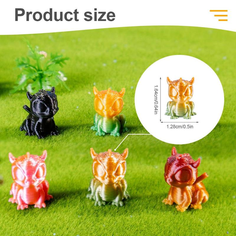 Mini Dragon Model, 100pcs/set Random Color 3D Printed Colorful Mixed ...