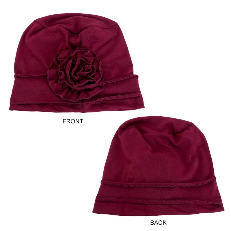 Cotton Floral Turban Hat, Stretch Beanie, Maternity & Chemo Cap