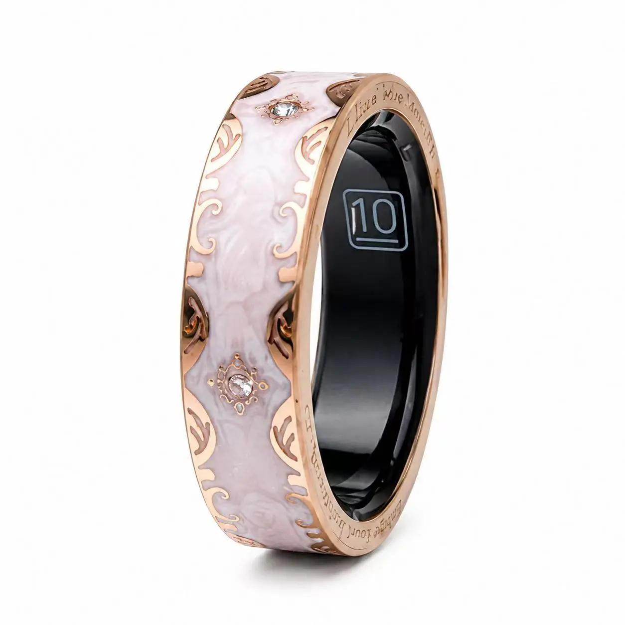 Luxury Diamond Smart Ring for Women, Fashionable Versatile Jewelry, Sports Data Tracking, Bluetooth-compatible Sync, Smart Wearable Gift