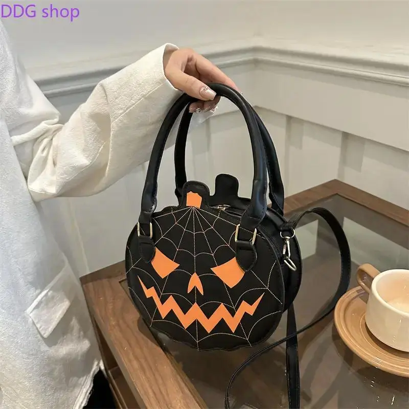 2026 New Halloween Pumpkin Crossbody Bag for Women, Silky‑Smooth Contrast‑Color Simple Handbag, Comfortable Lightweight Funny Novelty Shoulder Purse, Trendy Holiday Accessory for Halloween Party, Casual Daily Outings