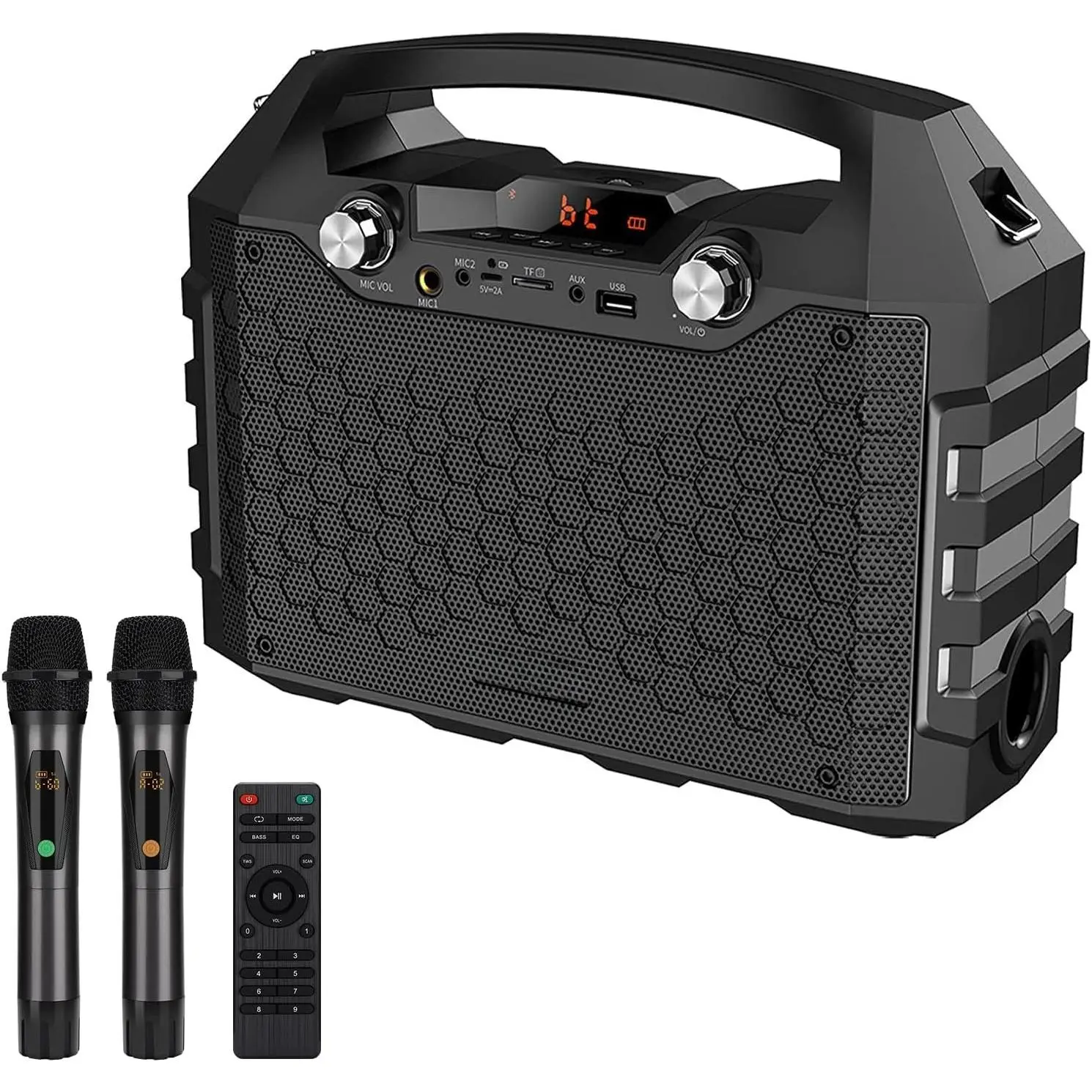 Portable PA Speaker System,   Karaoke Machine with   Microphones for Karaoke, Wedding, Party, Teaching, Lecture, Church, Outdoor Indoor Activities