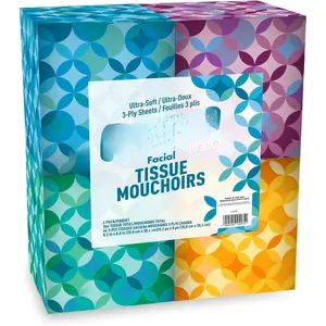 Brand -  Ultra-Soft 3-Ply  Facial Tissues, 264 Count (4 Cube Boxes of 66), Packaging May Vary