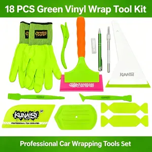 KUNAISI 18PCS Professional PPF Vinyl Wrap Window Tint Tool Kit Car Film Installation Tools