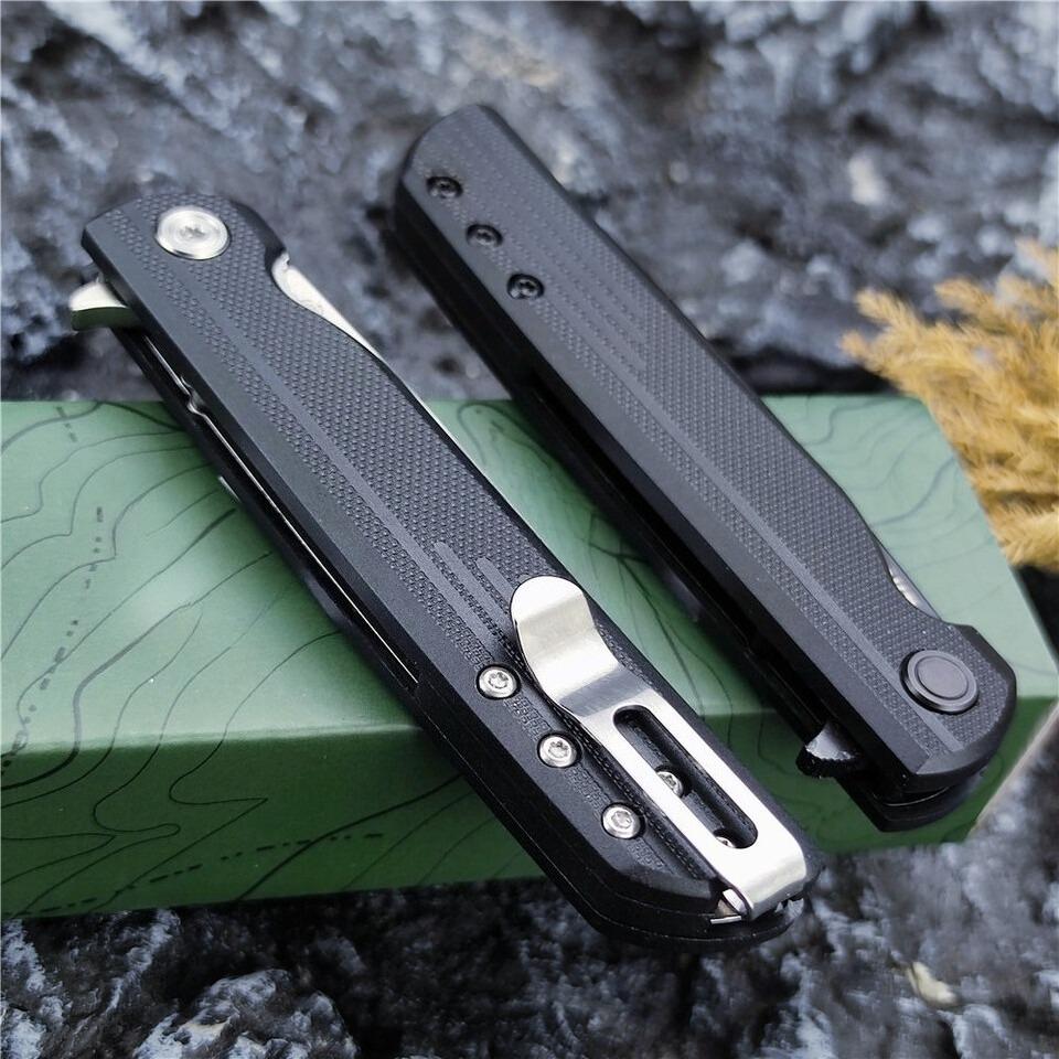 3801 Outdoor Folding Knife 8Cr13Mov Blade G10 Handle Camping and Fishing Knives Unisex Gift Everyday Carry Tool Fruit Knife