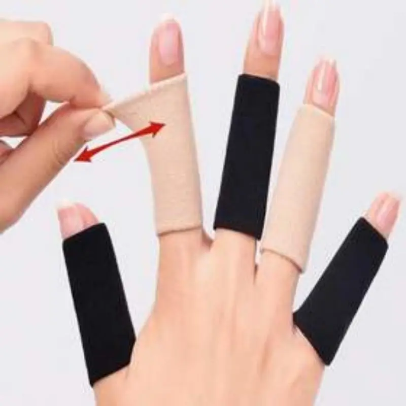 10pcs Elastic Finger Support Sleeves, Breathable Finger Guards for Sports Training, Relieves Joint Pain, Protects Fingers From Injury