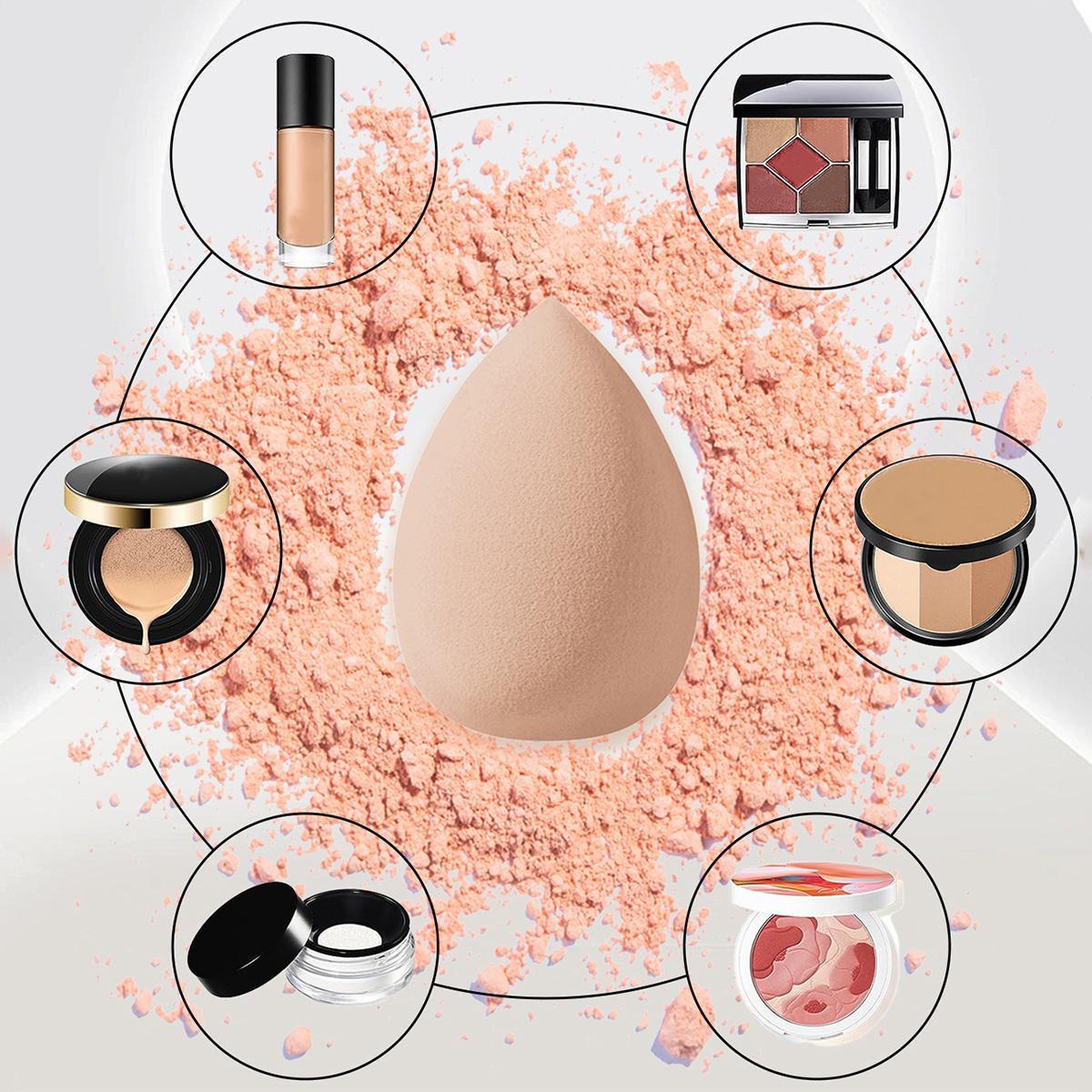 Summer Makeup Tool Set, 18pcs/set Sponge & Mini Powder Puffs & Triangular Puff & Cleaning Mat & Brush & Headband & Wristband & Face Puff, Cruel Summer, Makeup Products, Christmas, Christmas Gift