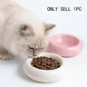 Ceramic Cat Bowl Pet Feeding Dish, Cute Donut Design Water & Food Container, Ideal for Cats and Kitties, Durable Ceramic Material, Animal Feeding Supply