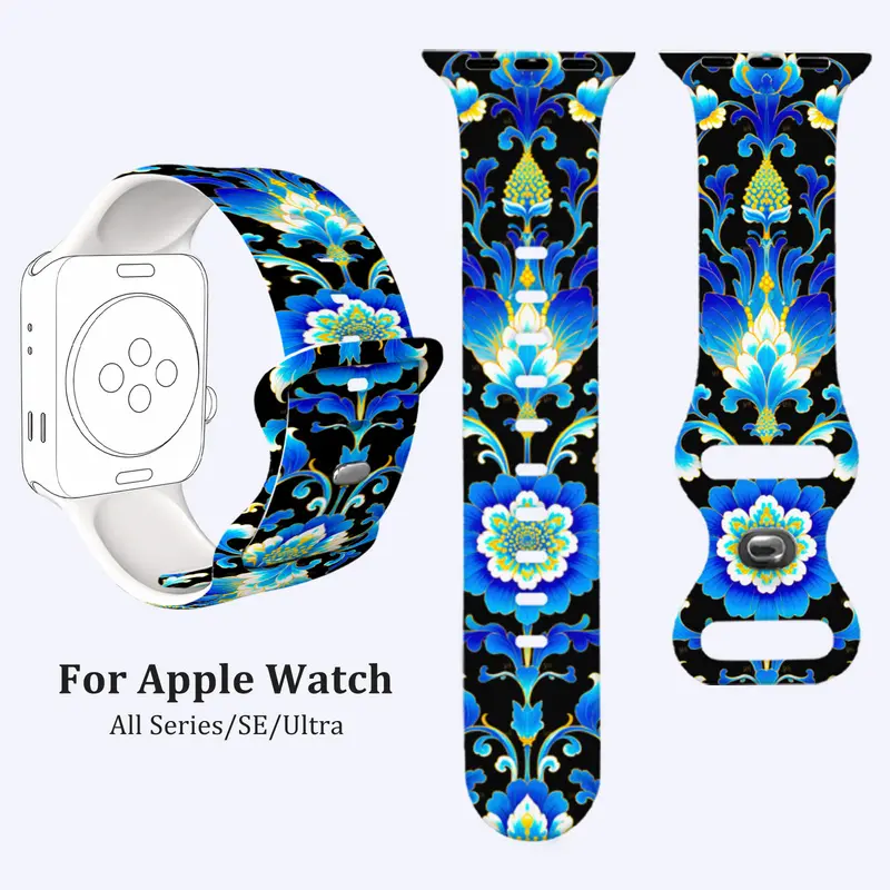 Silicone Watch Band Unisex 38/40/41/42mm Apple watch 44/45/46/49mm Series1/2/3/4/5/6/7/8/9/10/Ultra/SE Minimalist & Premium Outdoor Waterproof