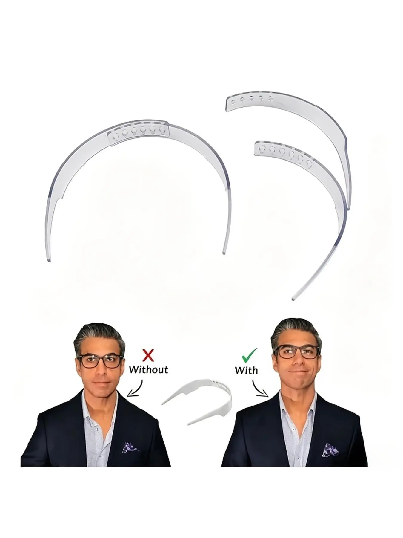 Adjustable PVC Shirt Collar Stiffener Inserts, Anti-Curl Collar Holder Guards, Unisex Formal Business & Daily Office Accessories
