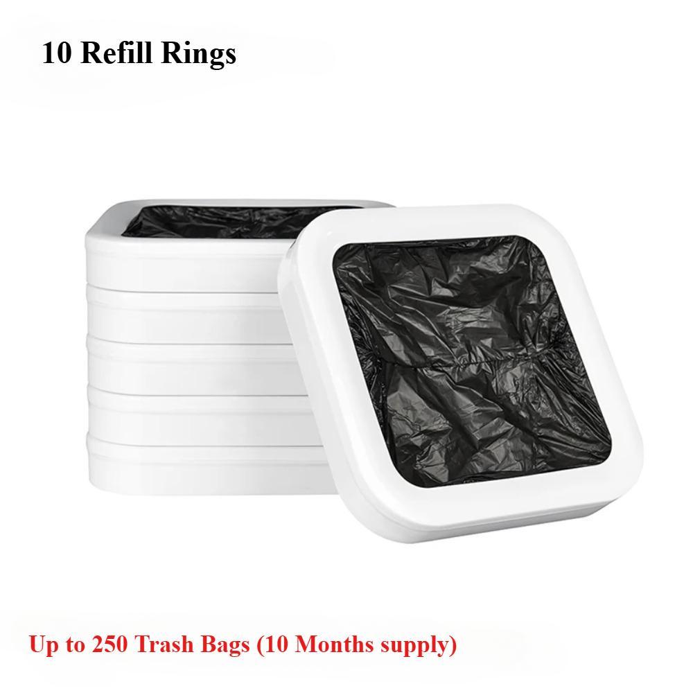 Garbage Bag Self-sealing Ring, 10pcs/set Durable & Convenient Self-sealing Refill Ring, Suitable for Smart Self-sealing Garbage Cans, Household Items