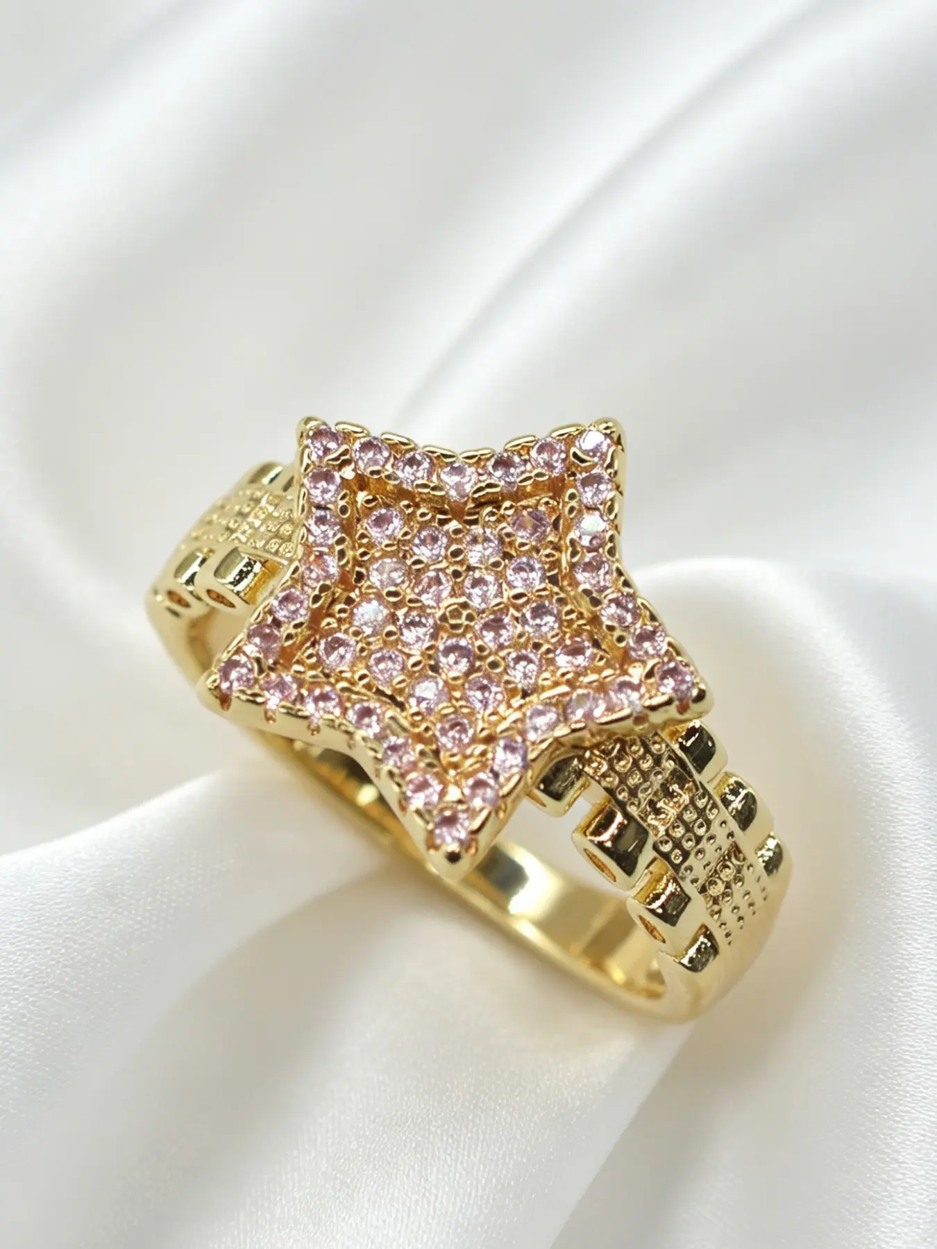 Elegant Star Zircon Ring for Women, Beautiful Rings, Perfect for Daily Wear, Parties, Gifts for Girlfriend, Mom, Friends, Birthday, Valentine's Day, Christmas, Jewelry Ring