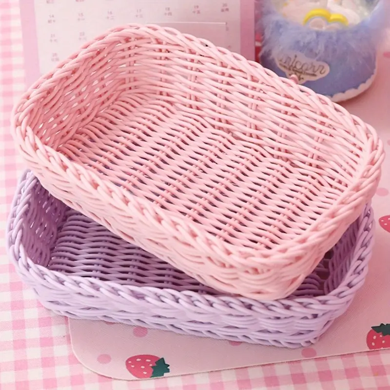 Modern Woven Basket with Stripes - Versatile Storage Organizer for the Kitchen, Bathroom, Bedroom, and Living Room - The Perfect Gift for Friends and Family, Ideal for Bathroom Organization and Storage, Bathroom Storage Baskets