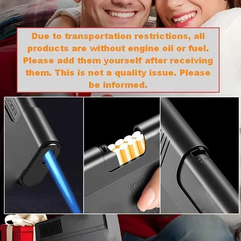Creative windproof lighter for men (includes storage case)—suitable for grilling, baking, and outdoor activities. It is a versatile tool and makes an excellent gift for a boyfriend or father.