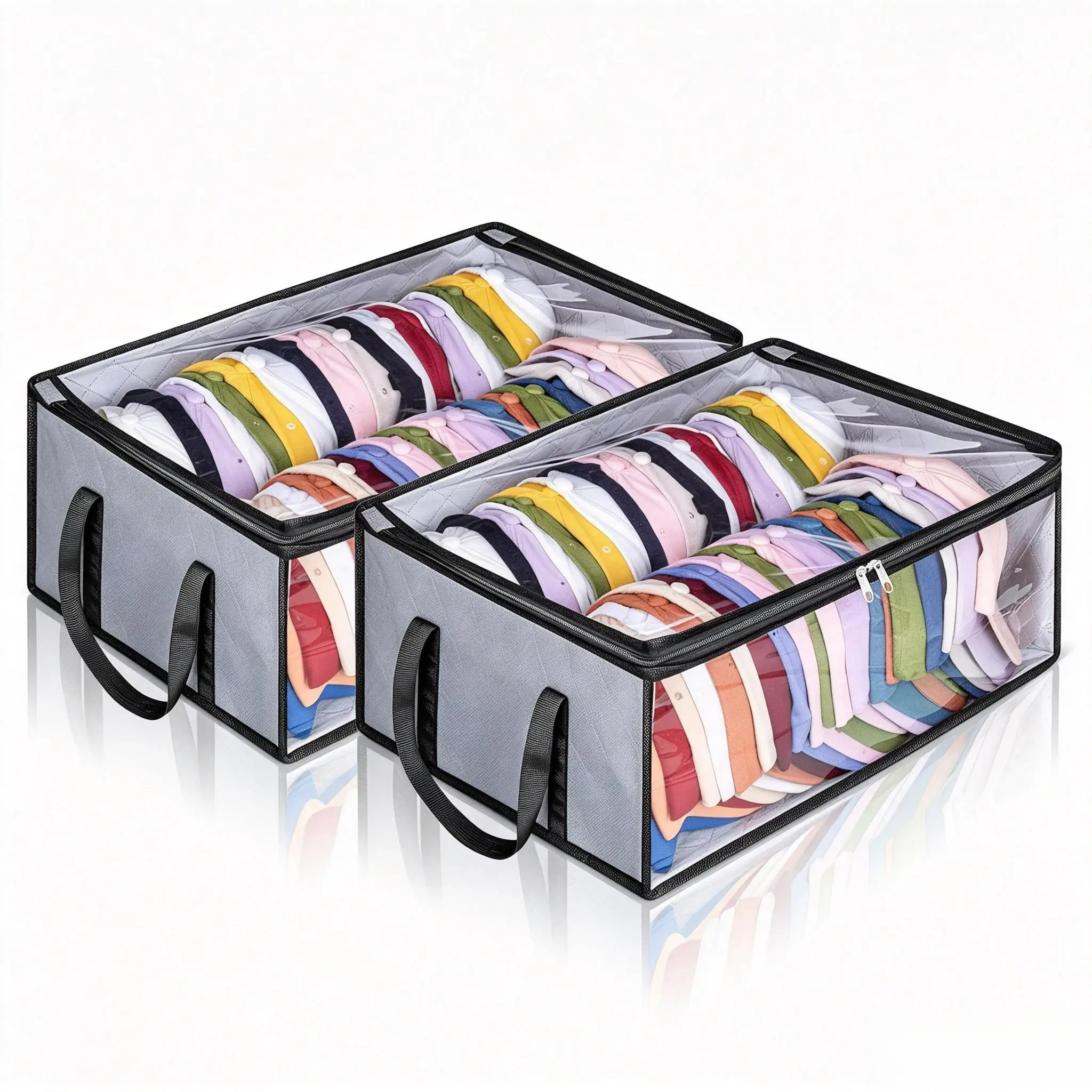 2-Pack Soft Baseball Cap Storage Bag (40-Cap Capacity) - Multipurpose Hat Pouch, Closet Storage Organization, Space Saver Home Supply