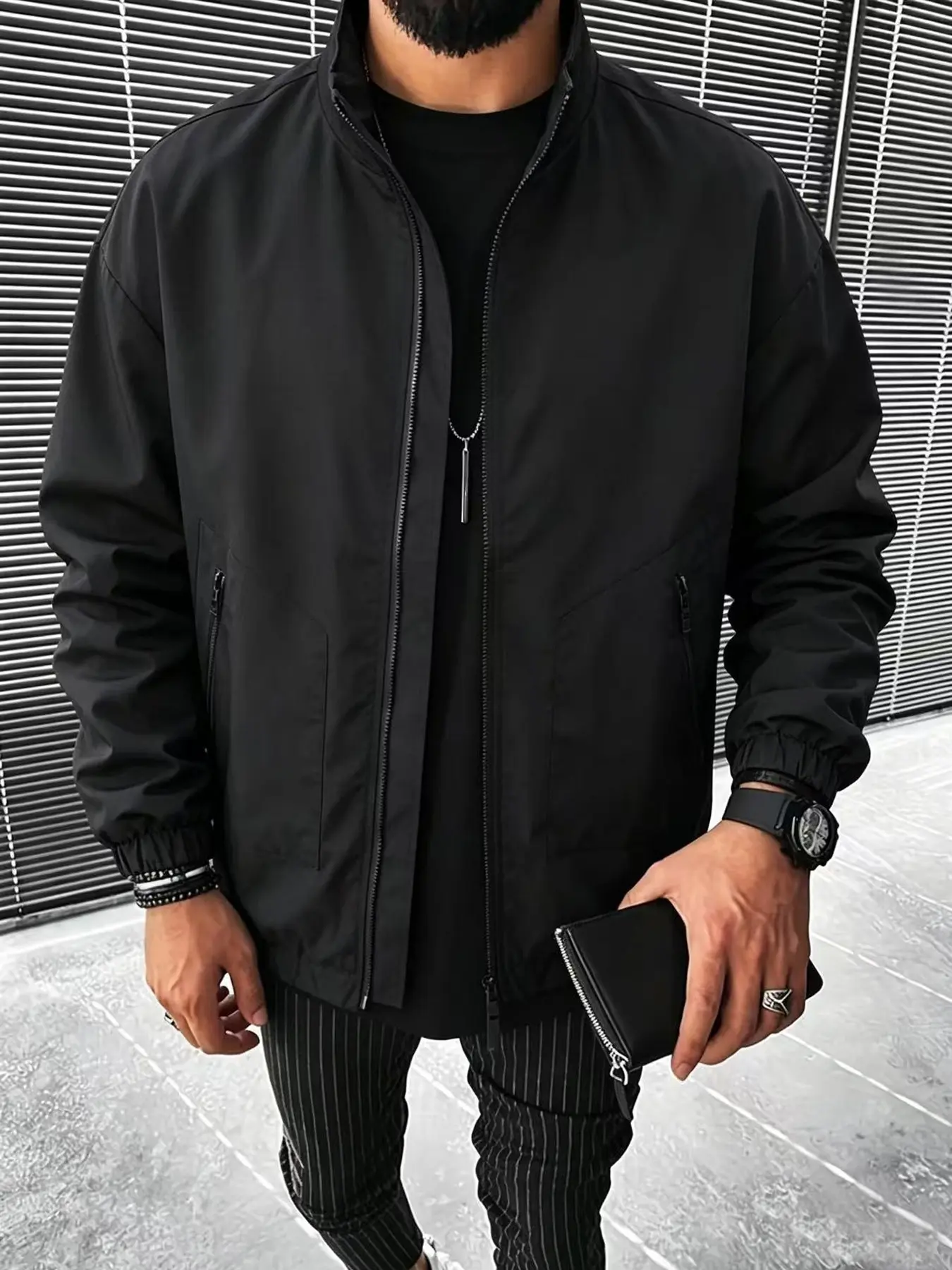 Men's Fashionable Durable Casual Outdoor Jacket, Perfect for Autumn & Spring, Comfortable Fit for All Activities, Stylish Outerwear
