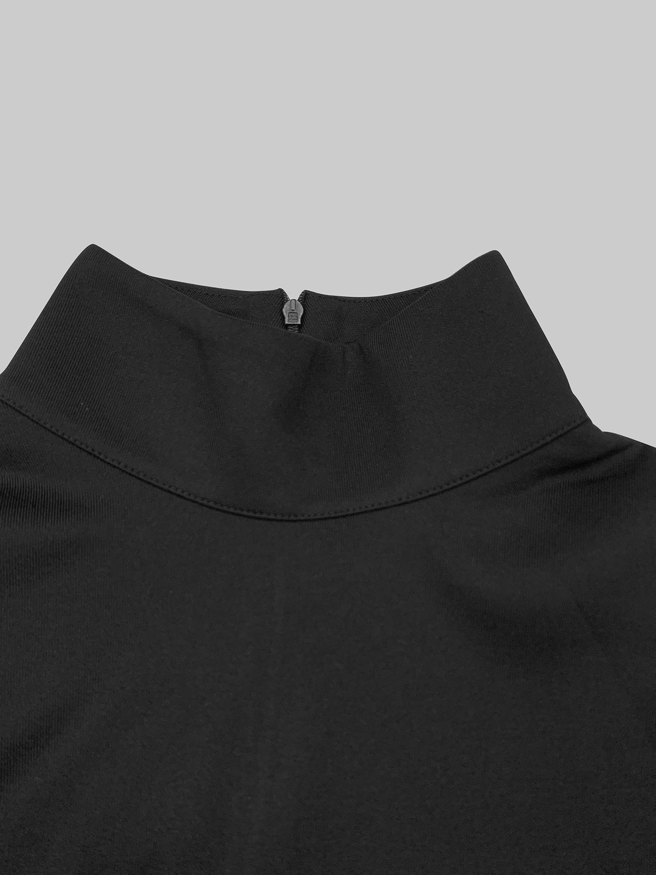 Women's Plain High Neck High Low Hem Dress, Chic Elegant Fitted Elegant Fashion Long Sleeve Dress for Daily Outdoor Wear, Women's Dress for Spring Fall, Elegant Fitted Dresses