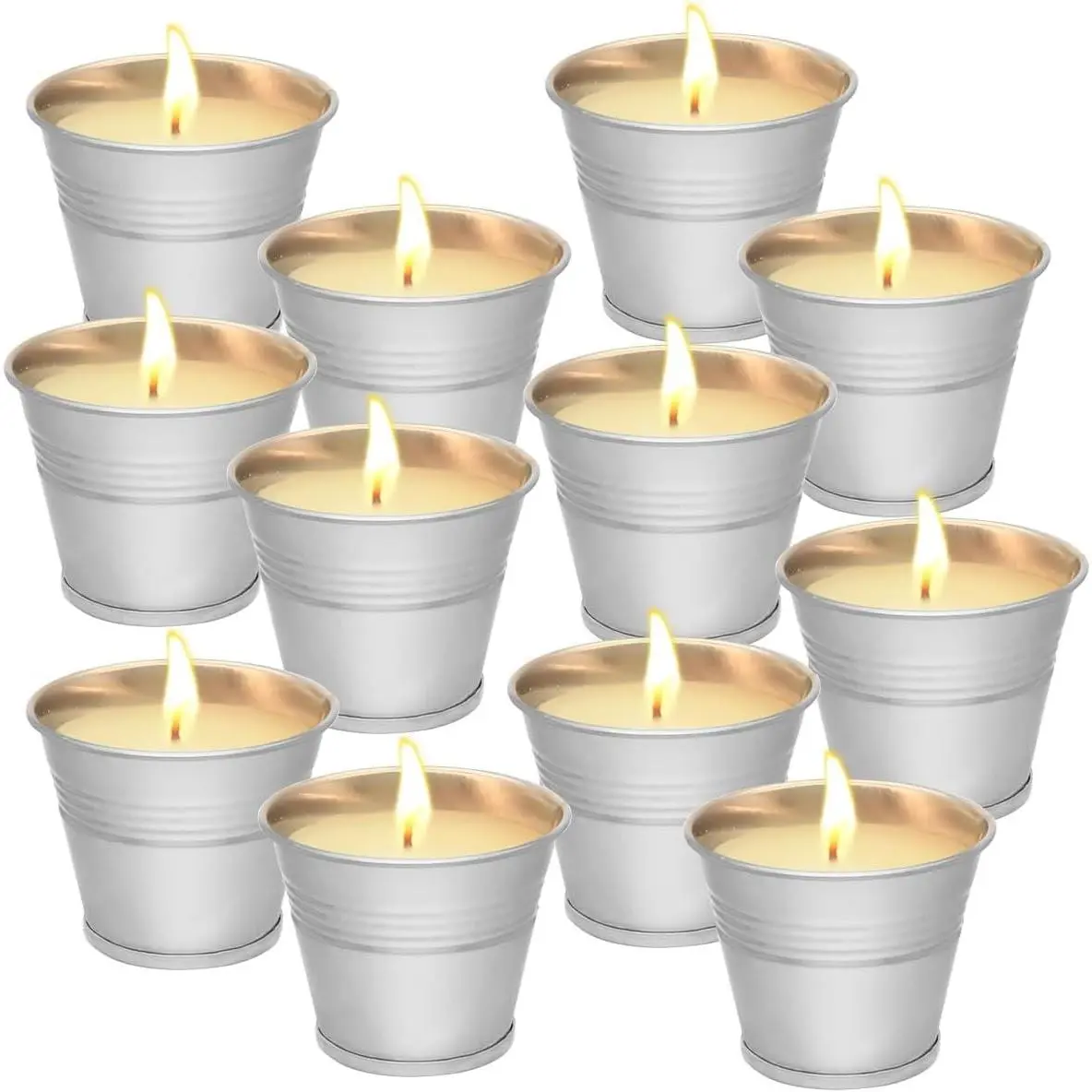 12PCS Citronella Scented Candles, Natural Soy Wax Jar Candles for Outdoors & Indoors, 120-180 Hours Long Burning, Portable Gift Set for Patio, Yard, Balcony, Camping & HomeGift