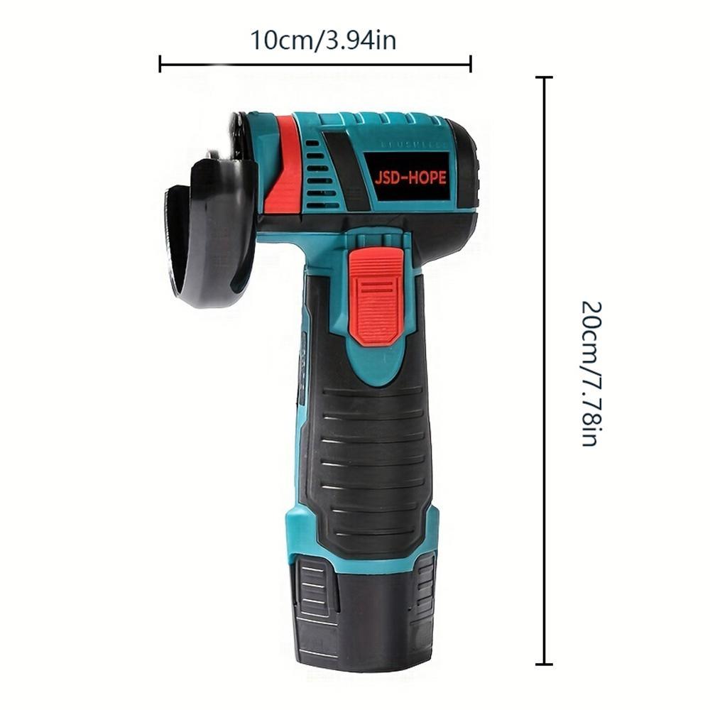 JSD-HOPE 12V Brushless Angle Grinder, Cordless Lithium Battery Grinder, Multifunctional Angle Grinder, Cutting Tool, Small Hand Grinder