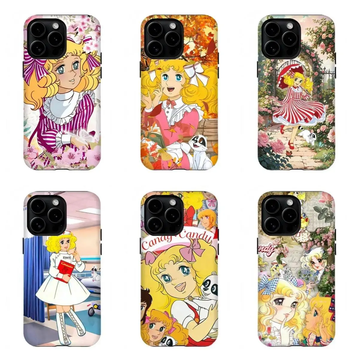 Candy-Candy Anime Phone Case|Cute Retro Cartoon Protective Cover for IPhone 17 Pro Max 16 15 14 13 12 11 for Samsung S21 S22 S23 S24 S25 S26 Phone Case|Gifts for Anime Lovers