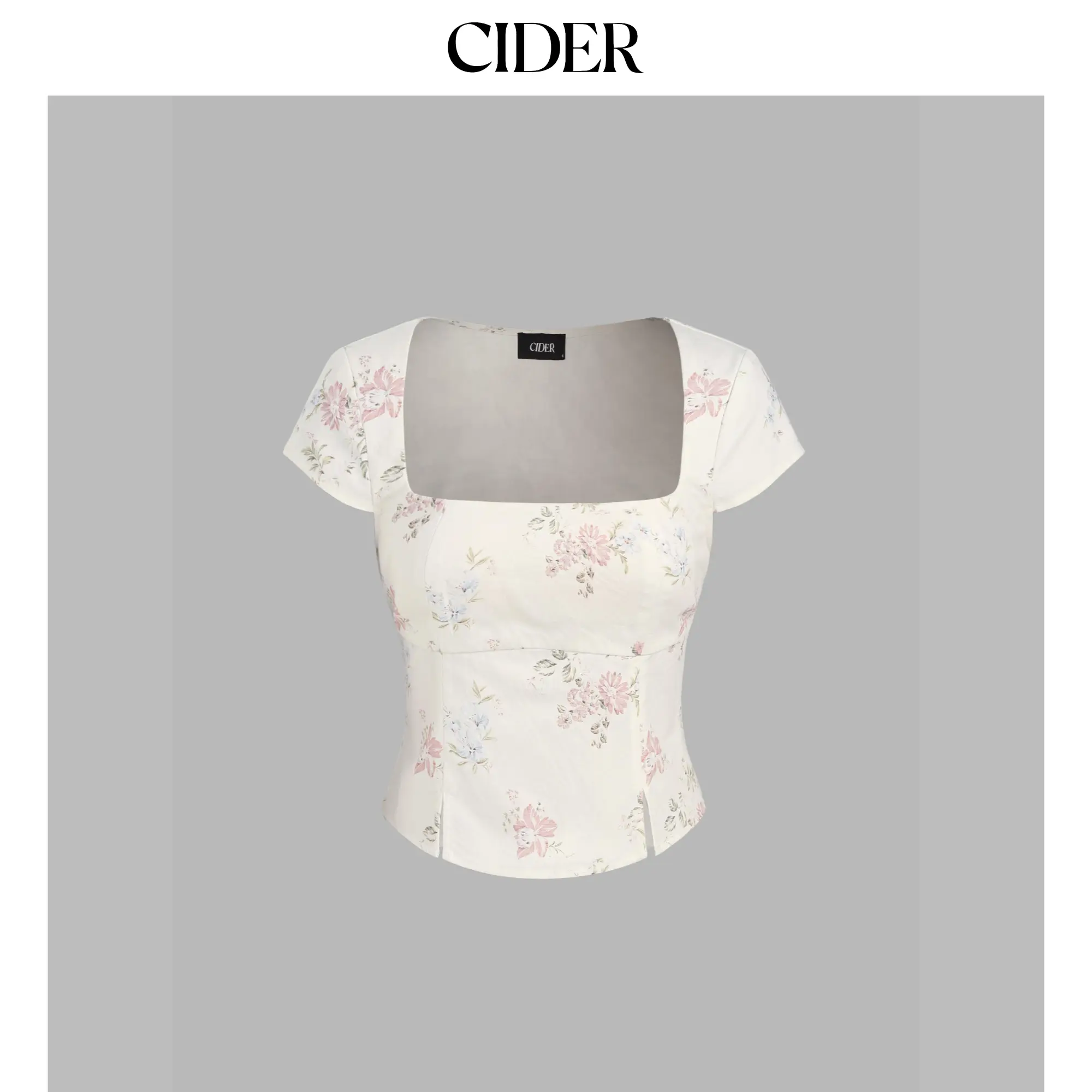 Cider [2 colors, size 0-10] Square Neck Floral Top SummerFinds