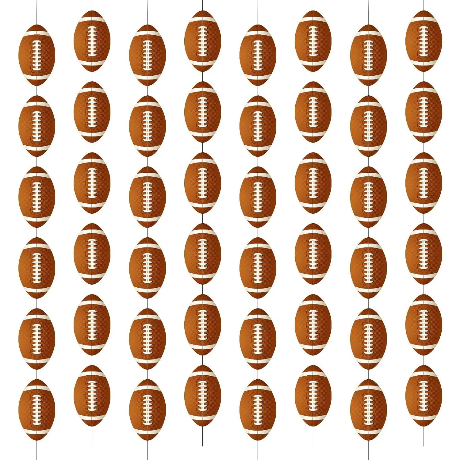 8 Pcs Football Party Garland Banner Decorations Football Hanging Swirl Backdrop Sport Theme Paper Cutouts for Birthday Party Locker Home Classroom Garland kit Favor Supplies