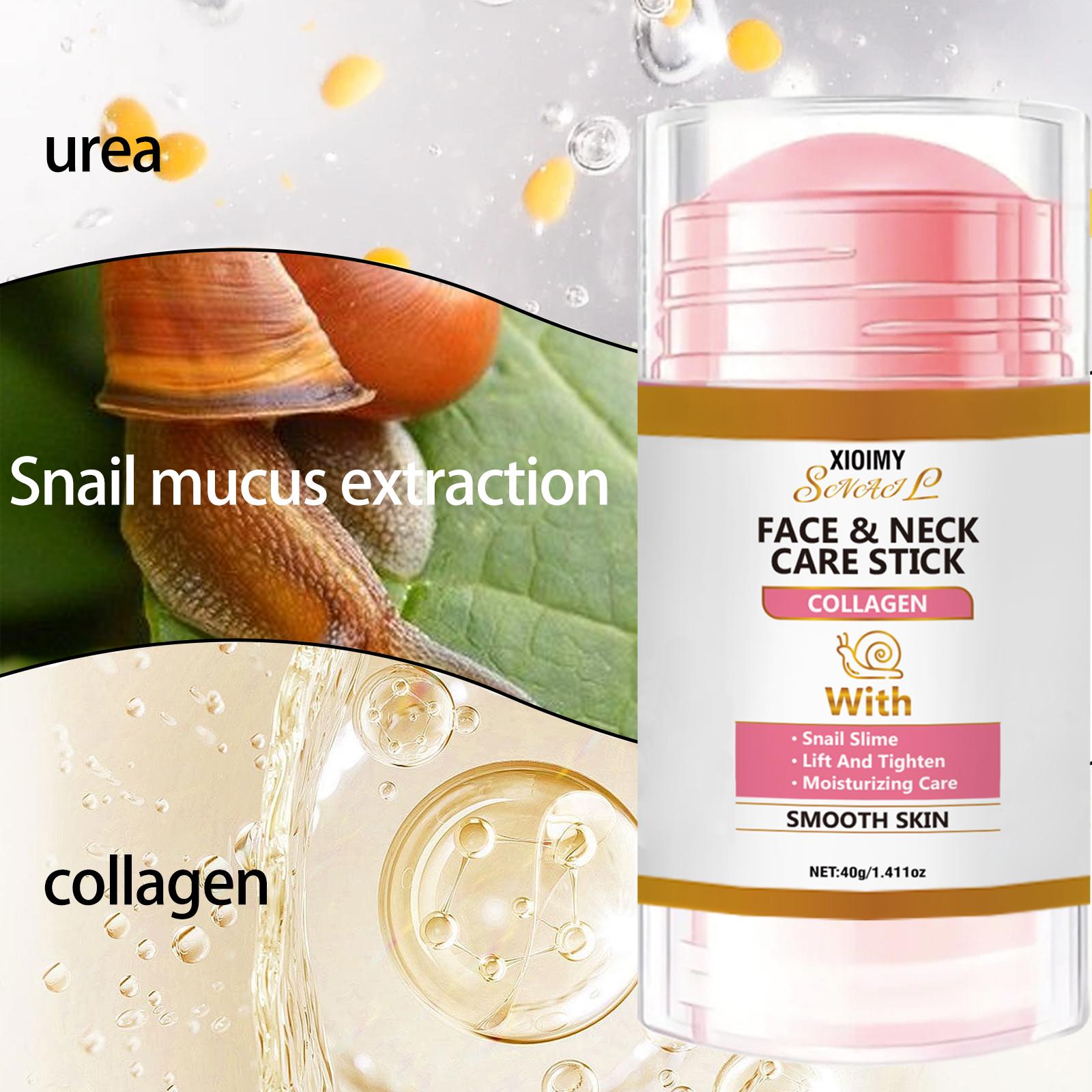 Snail & Collagen Neck & Face Care Stick, Firming Smooth Moisturizing Lifting Cream Moisturizer, Tightening Hydrating Skin, Skincare Treatment Moisture Snail & Collagen Neck & Face Care Stick, Firming Smooth Moisturizing Lifting Cream Moisturizer, Tightening Hydrating Skin, Skincare Treatment Moisture
