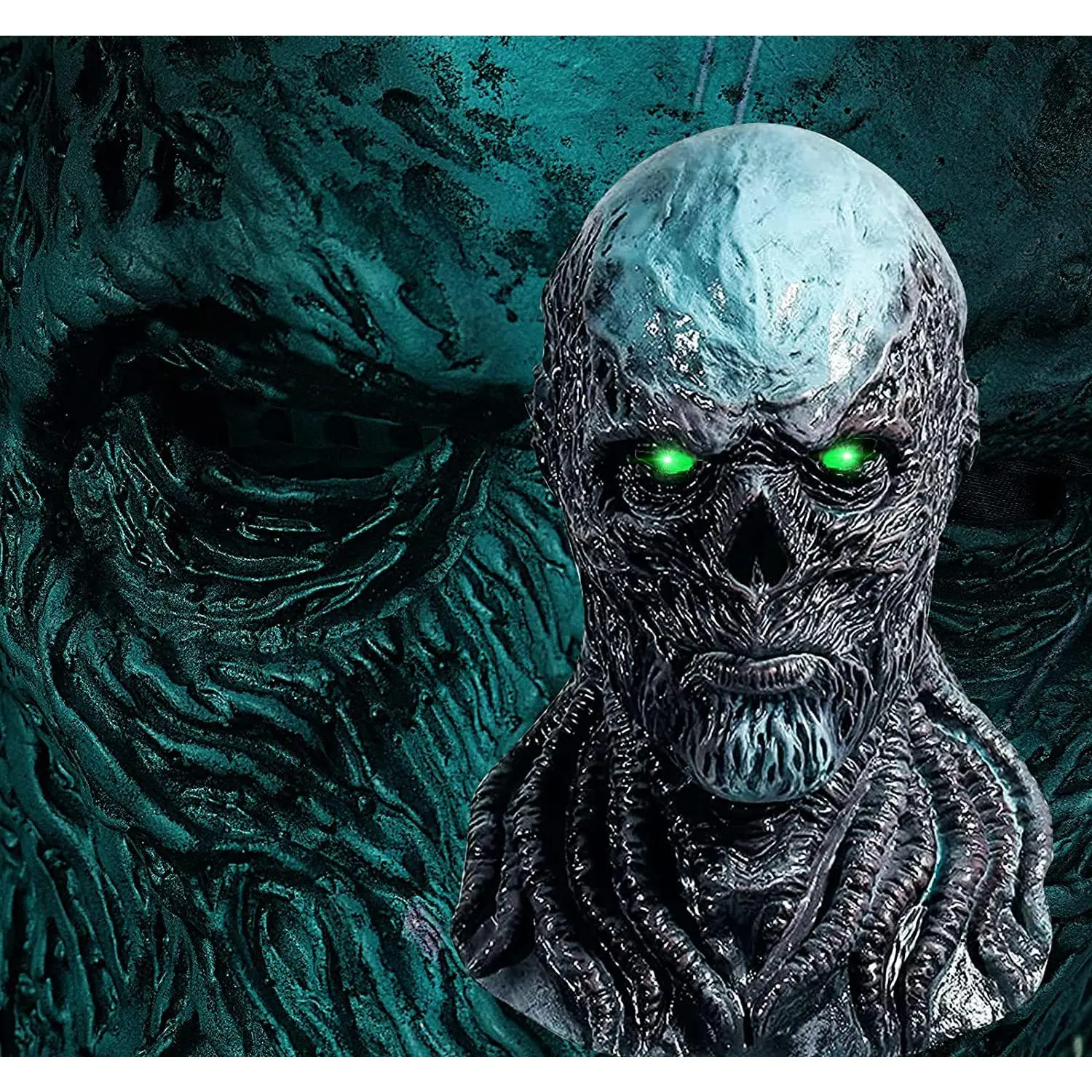 Scary Vecna Monster Latex Mask Head Cover, Comfortable 1-Size Halloween Cosplay Prop, Fashion Clothes & Face Covering Accessories